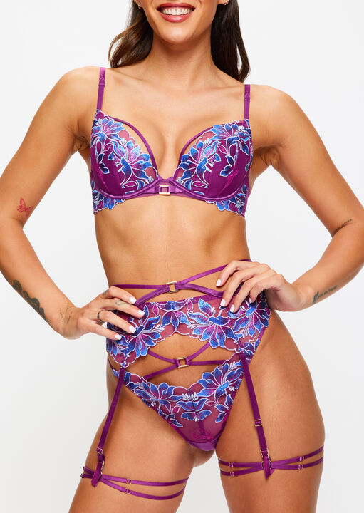 Nocturnal Bloom Padded Plunge Bra image number 0.0